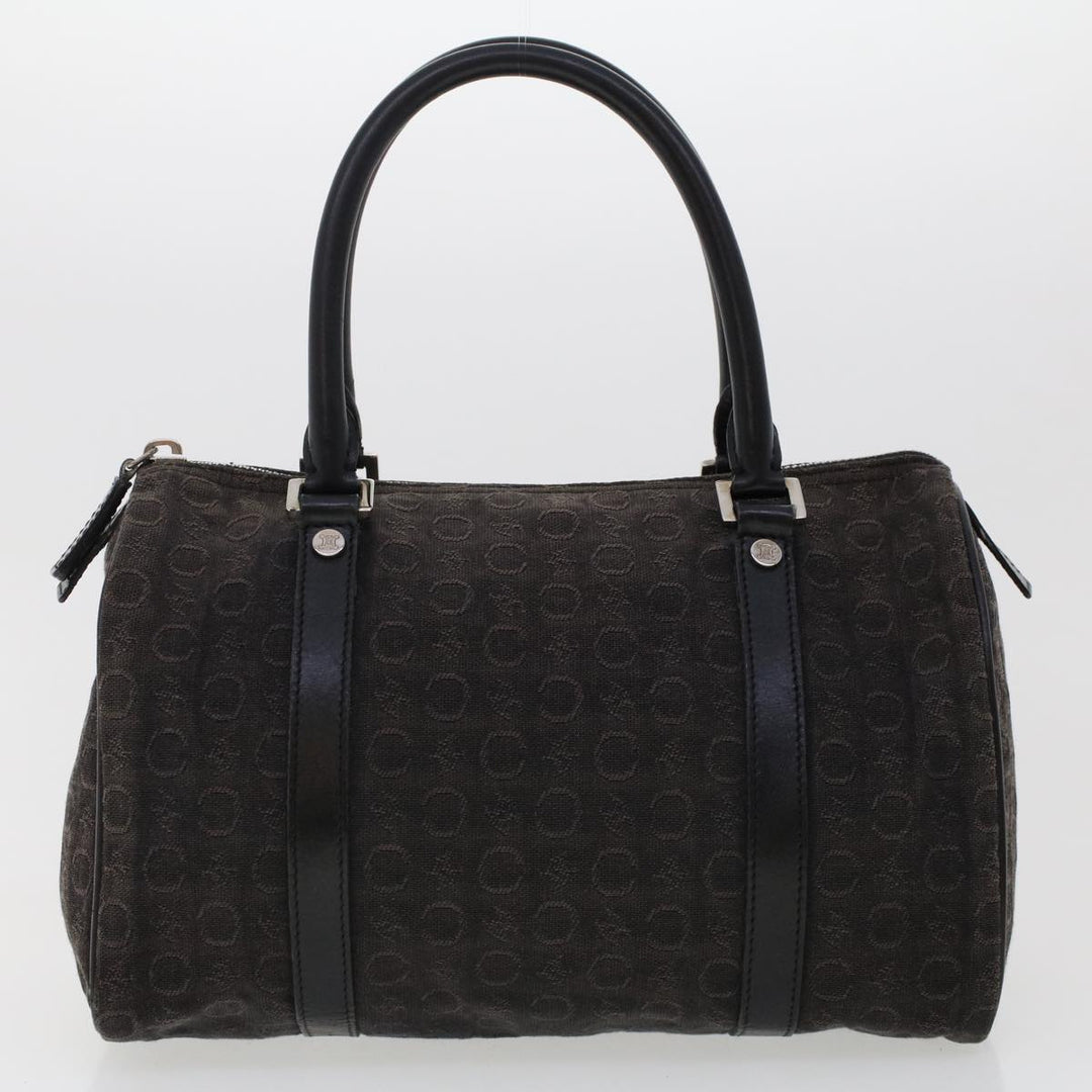 Celine Macadam Canvas Pouch Shoulder Bag Enamel 3Set Black Brown  6451