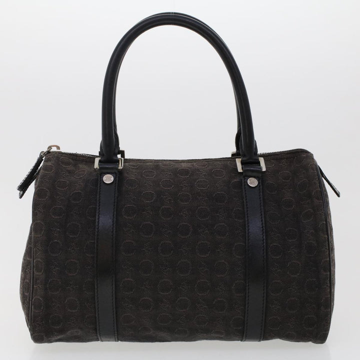 Celine Macadam Canvas Pouch Shoulder Bag Enamel 3Set Black Brown  6451