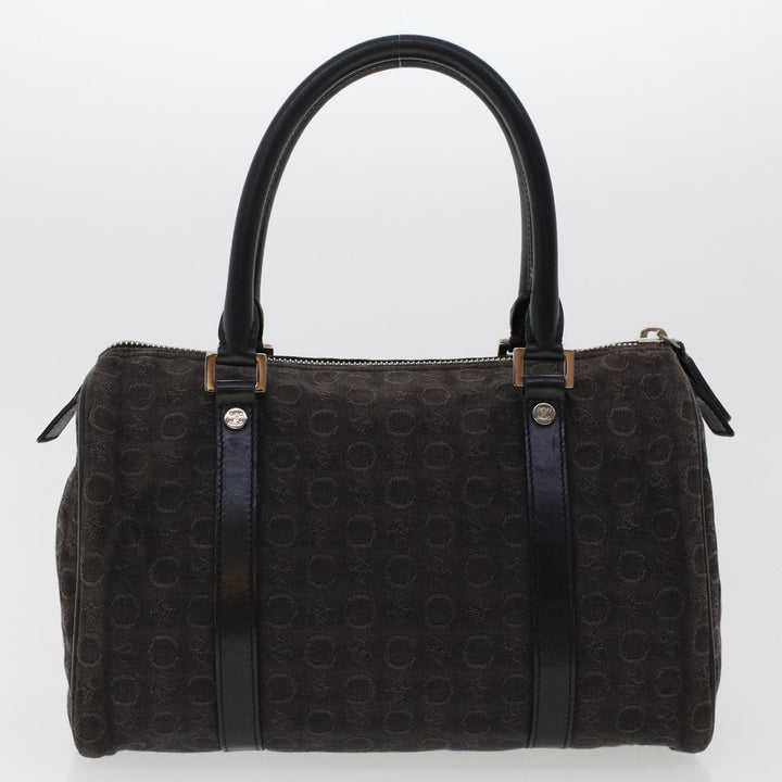 Celine Macadam Canvas Pouch Shoulder Bag Enamel 3Set Black Brown  6451