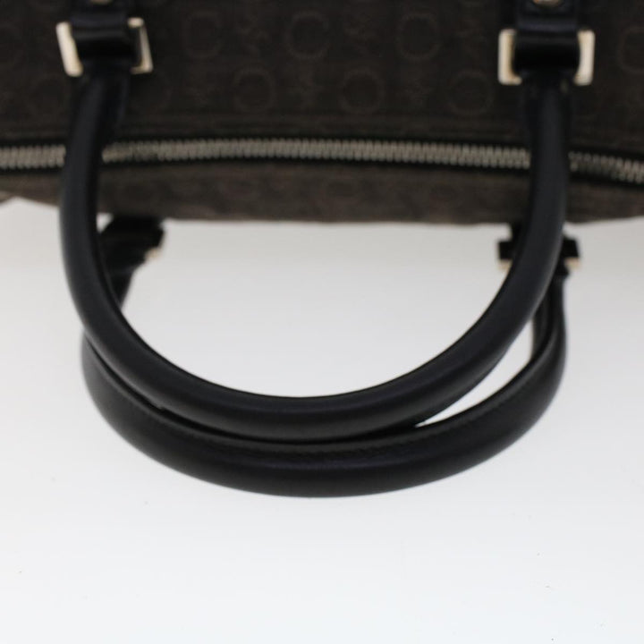 Celine Macadam Canvas Pouch Shoulder Bag Enamel 3Set Black Brown  6451