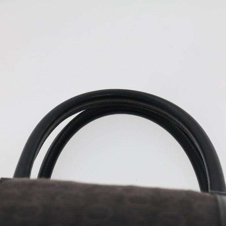 Celine Macadam Canvas Pouch Shoulder Bag Enamel 3Set Black Brown  6451