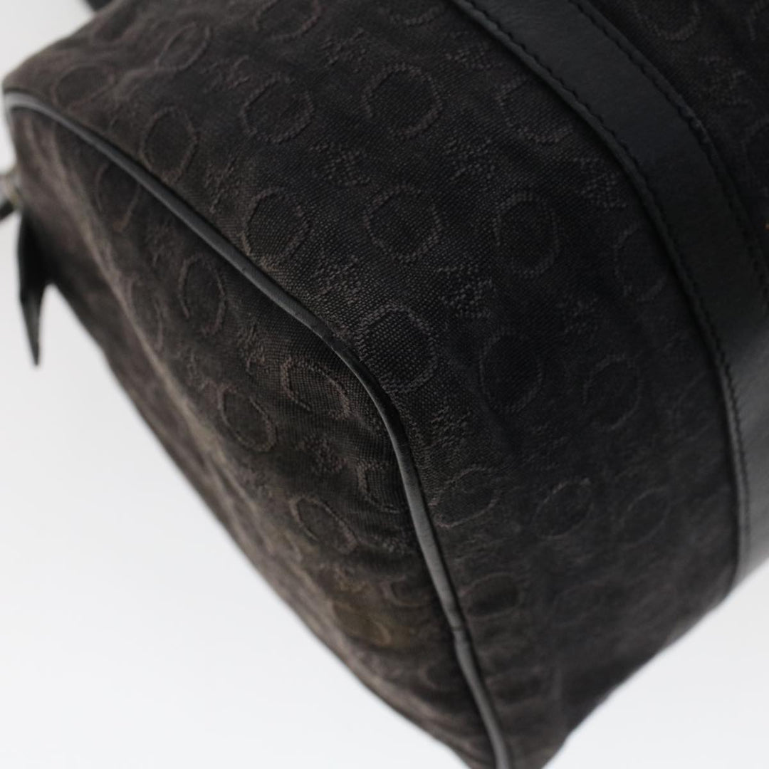 Celine Macadam Canvas Pouch Shoulder Bag Enamel 3Set Black Brown  6451
