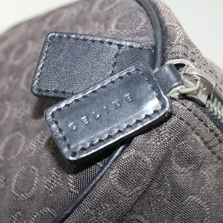 Celine Macadam Canvas Pouch Shoulder Bag Enamel 3Set Black Brown  6451