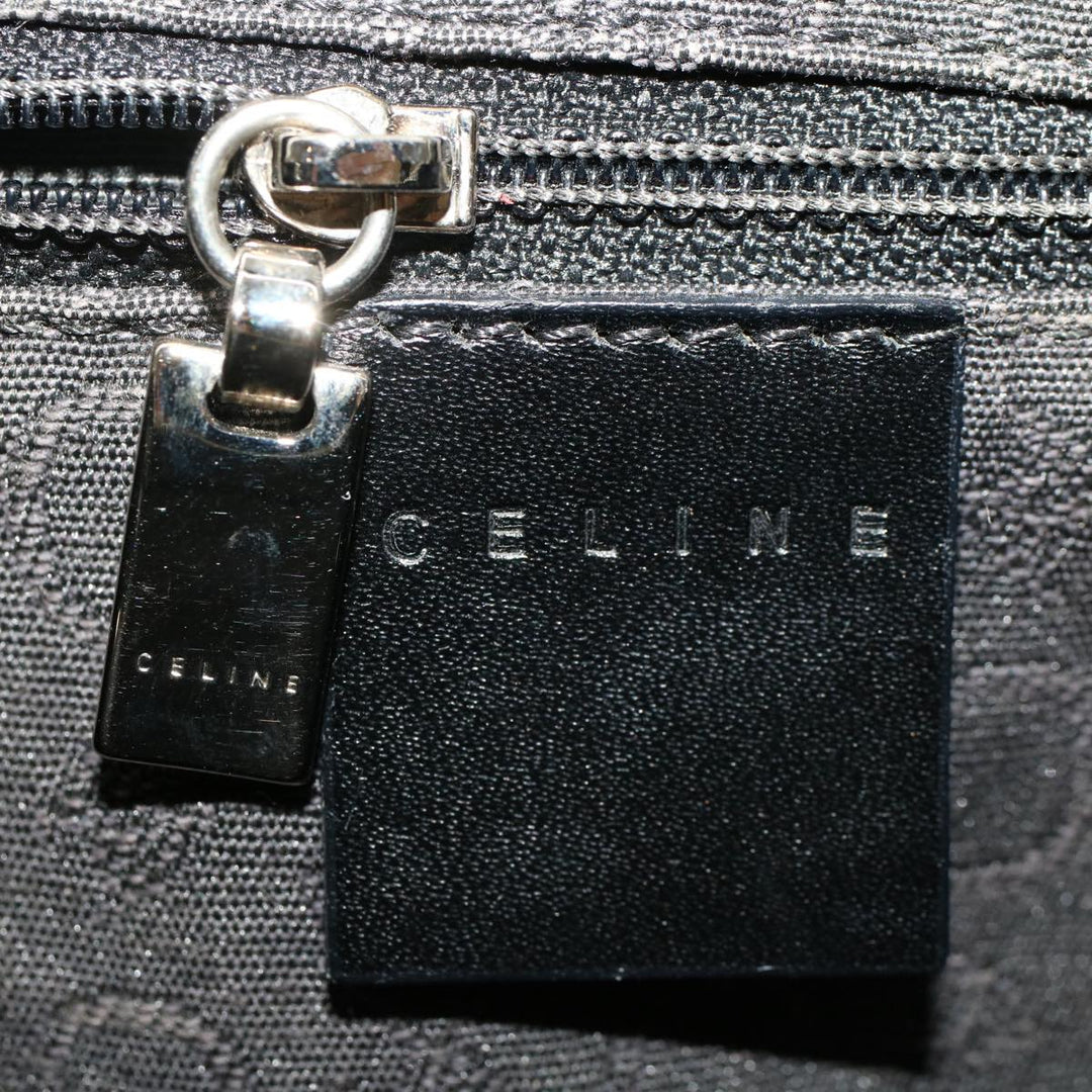 Celine Macadam Canvas Pouch Shoulder Bag Enamel 3Set Black Brown  6451