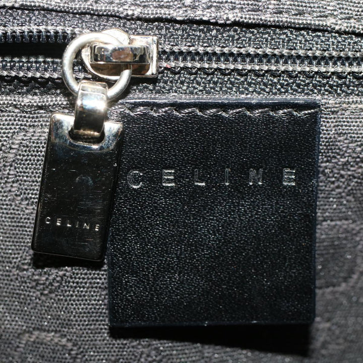 Celine Macadam Canvas Pouch Shoulder Bag Enamel 3Set Black Brown  6451