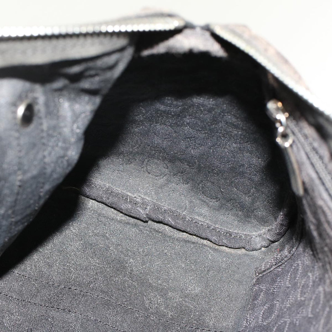 Celine Macadam Canvas Pouch Shoulder Bag Enamel 3Set Black Brown  6451