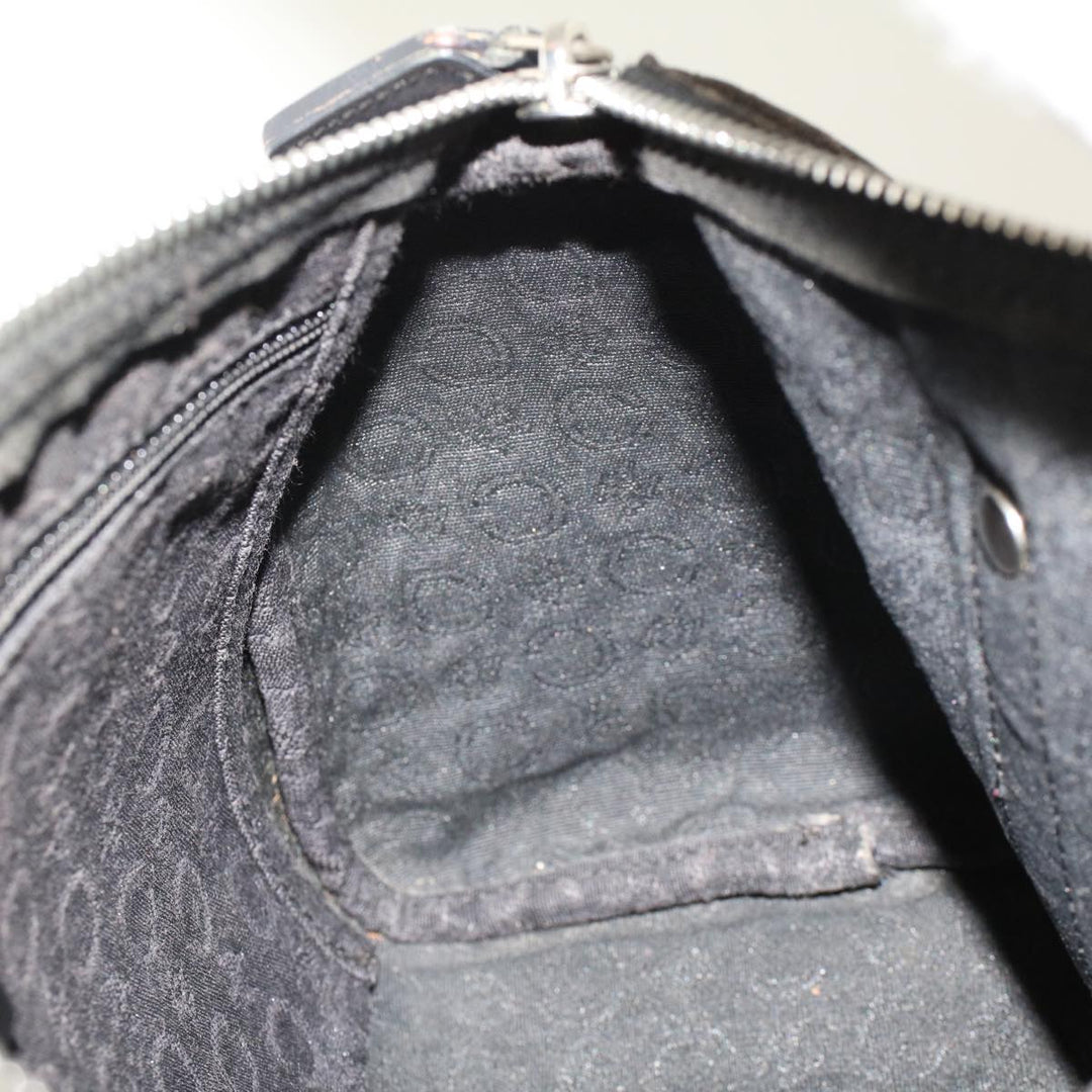 Celine Macadam Canvas Pouch Shoulder Bag Enamel 3Set Black Brown  6451