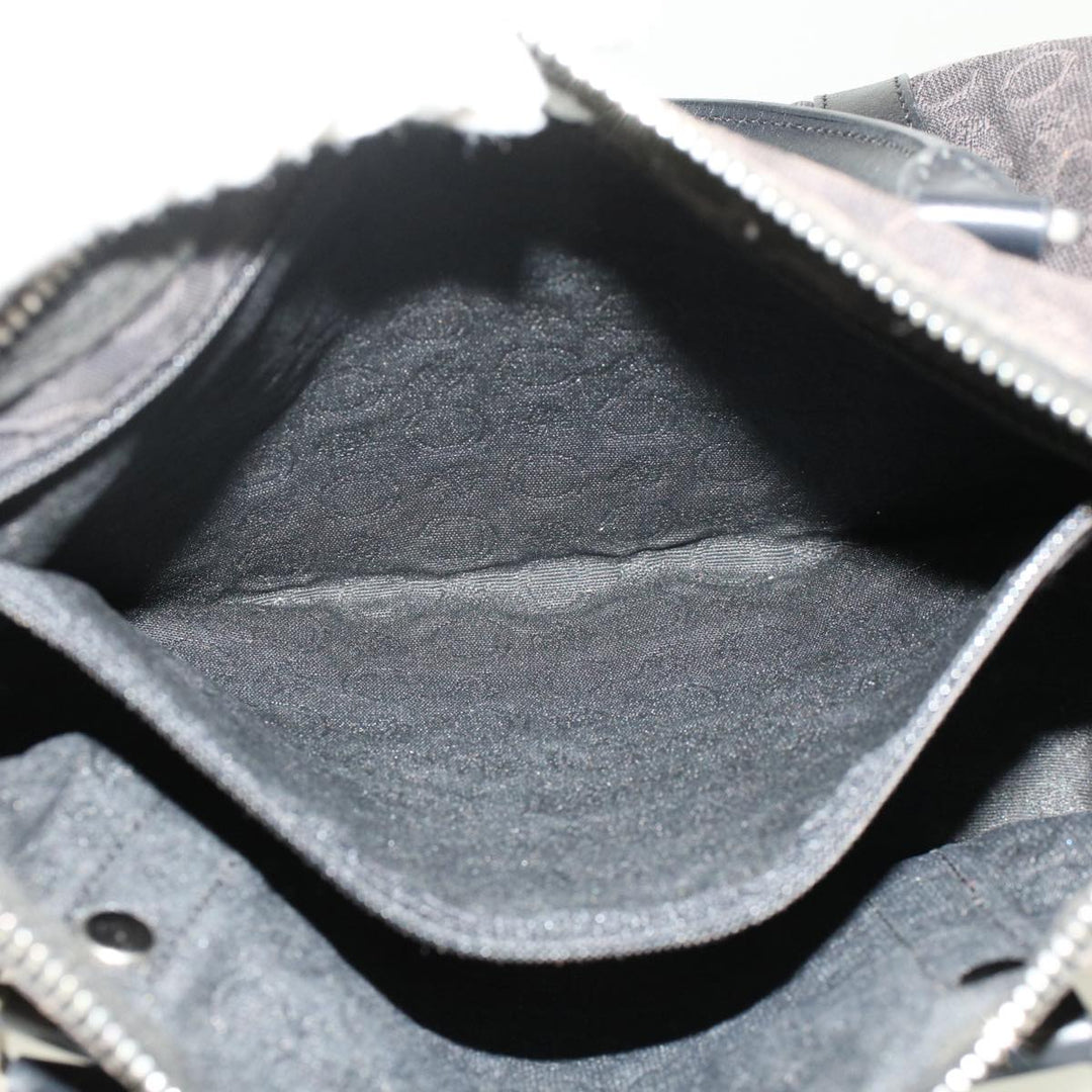 Celine Macadam Canvas Pouch Shoulder Bag Enamel 3Set Black Brown  6451
