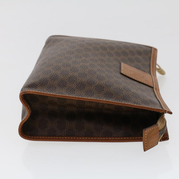 Celine Macadam Canvas Pouch Shoulder Bag Enamel 3Set Black Brown  6451