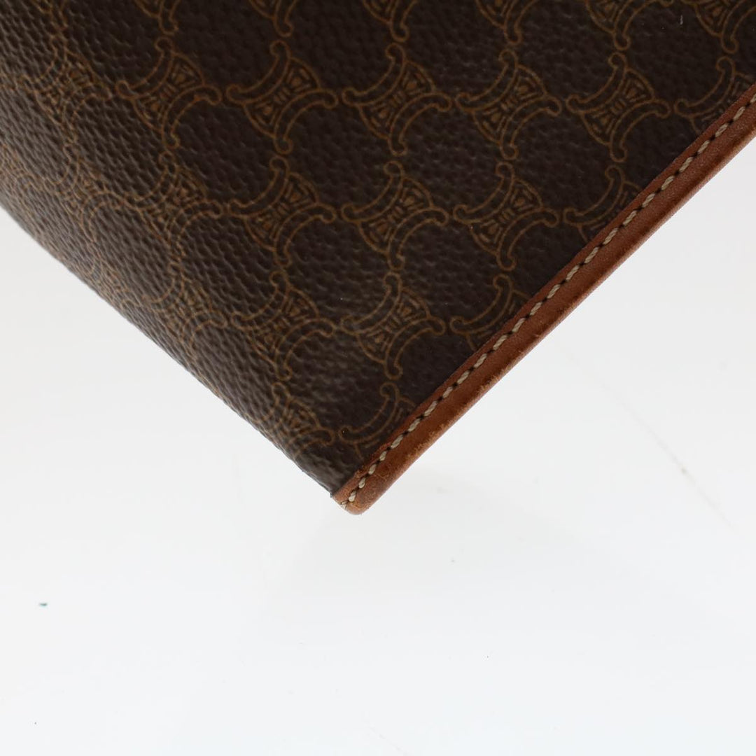 Celine Macadam Canvas Pouch Shoulder Bag Enamel 3Set Black Brown  6451