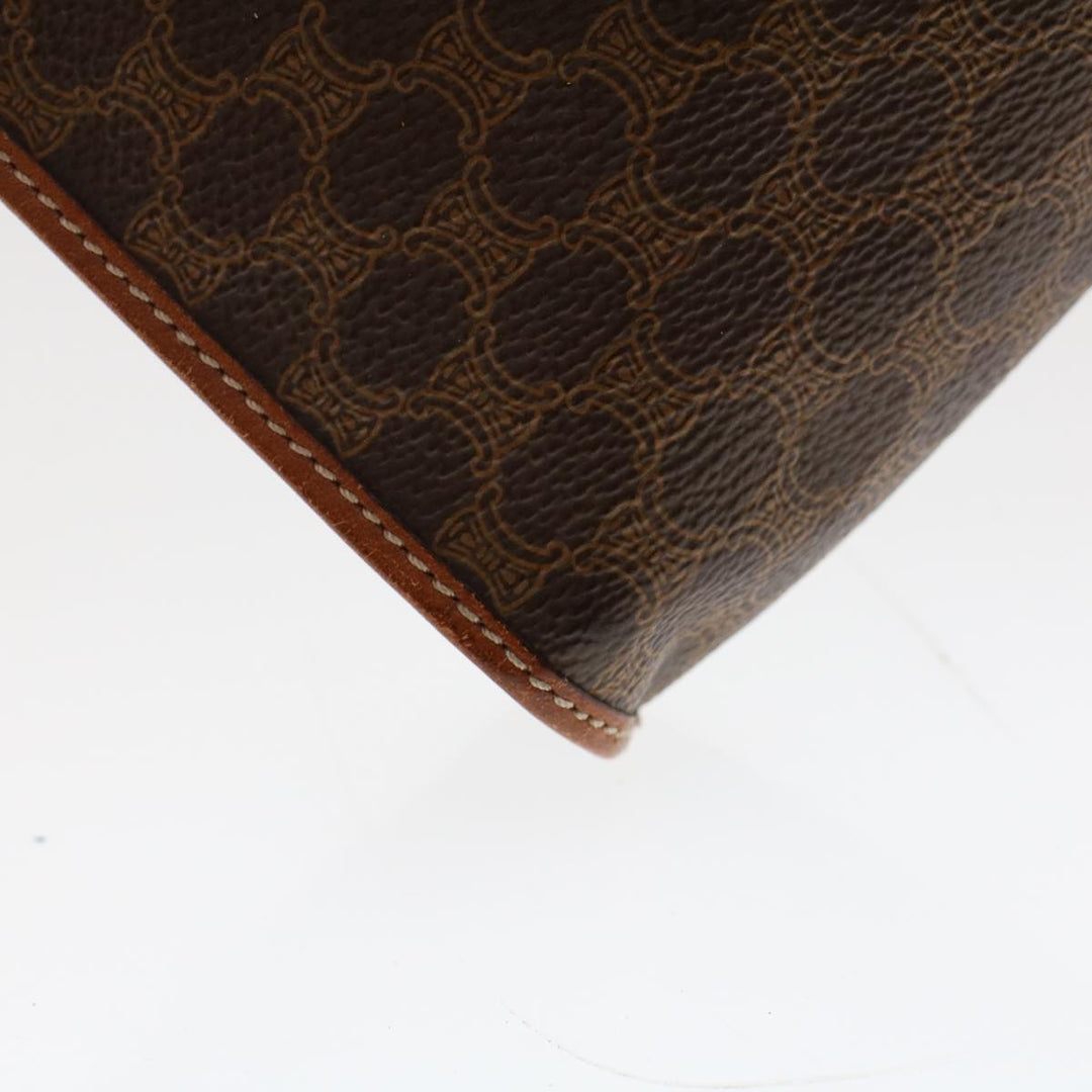 Celine Macadam Canvas Pouch Shoulder Bag Enamel 3Set Black Brown  6451