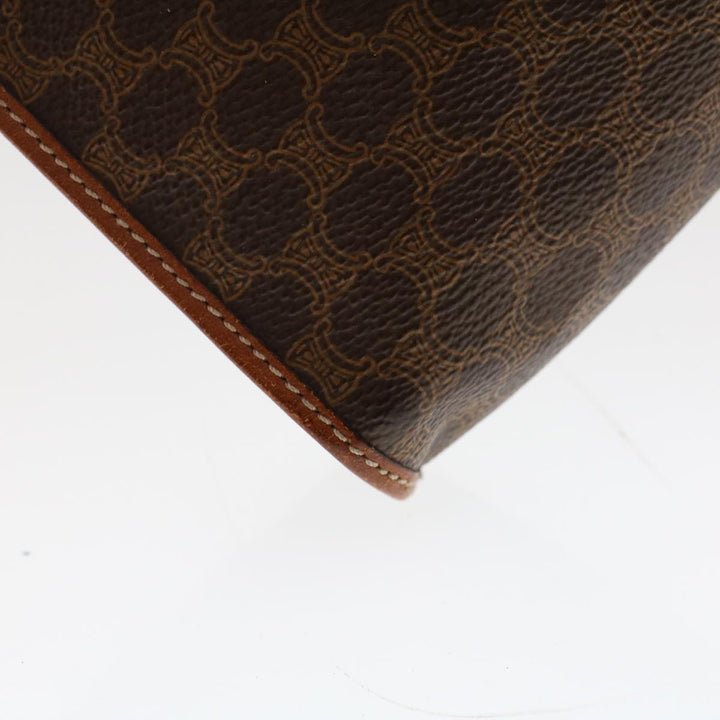 Celine Macadam Canvas Pouch Shoulder Bag Enamel 3Set Black Brown  6451
