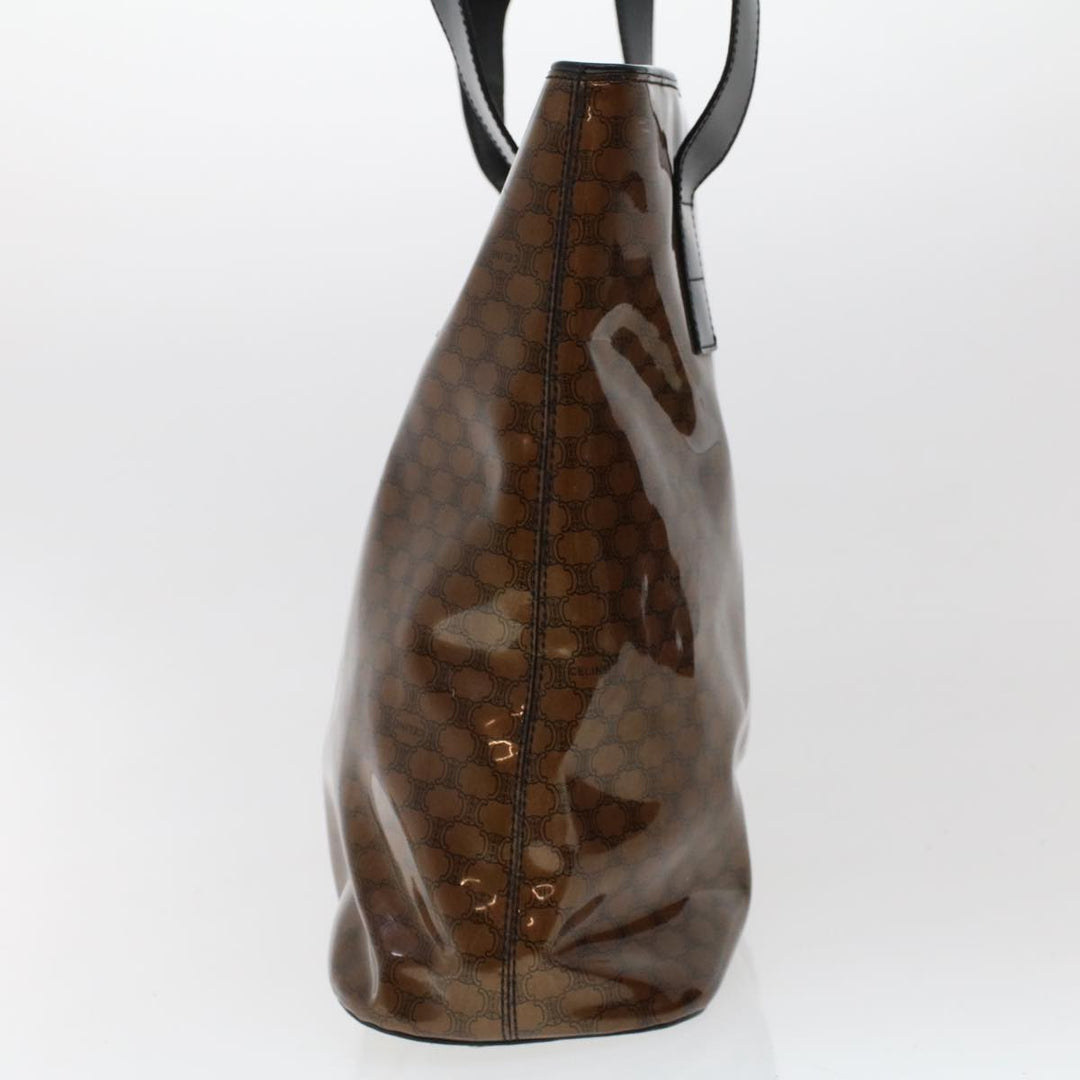 Celine Macadam Canvas Pouch Shoulder Bag Enamel 3Set Black Brown  6451