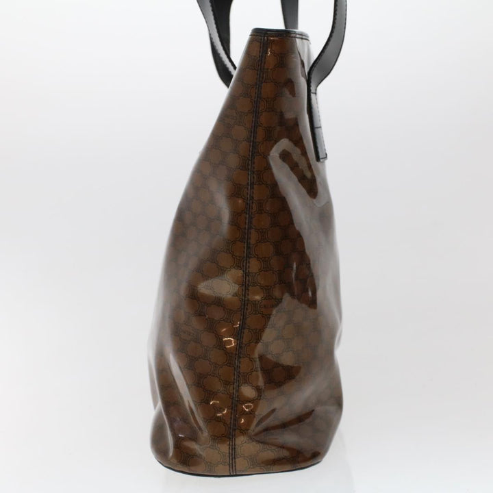 Celine Macadam Canvas Pouch Shoulder Bag Enamel 3Set Black Brown  6451