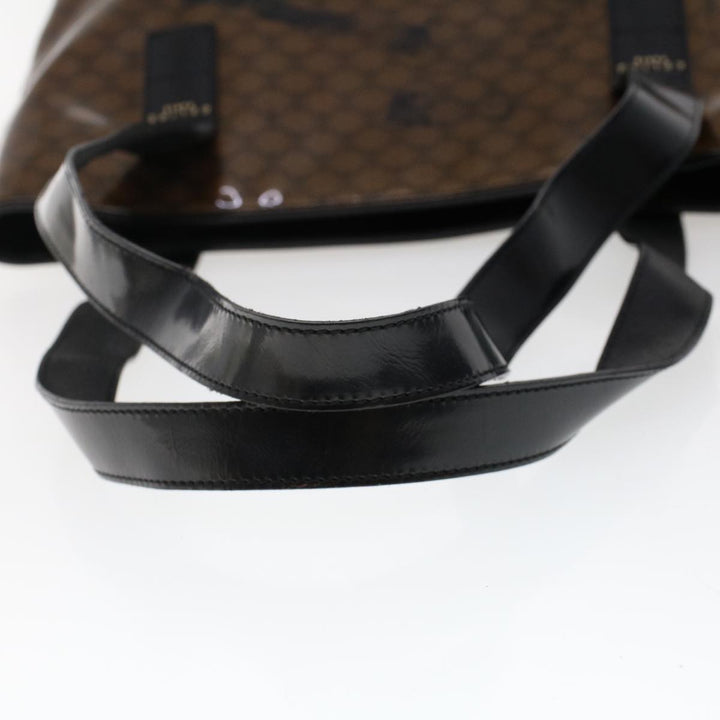 Celine Macadam Canvas Pouch Shoulder Bag Enamel 3Set Black Brown  6451
