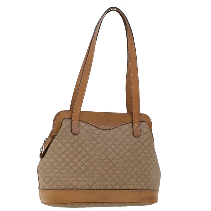 Celine Macadam Canvas Pouch Shoulder Bag 2Set Beige  6571