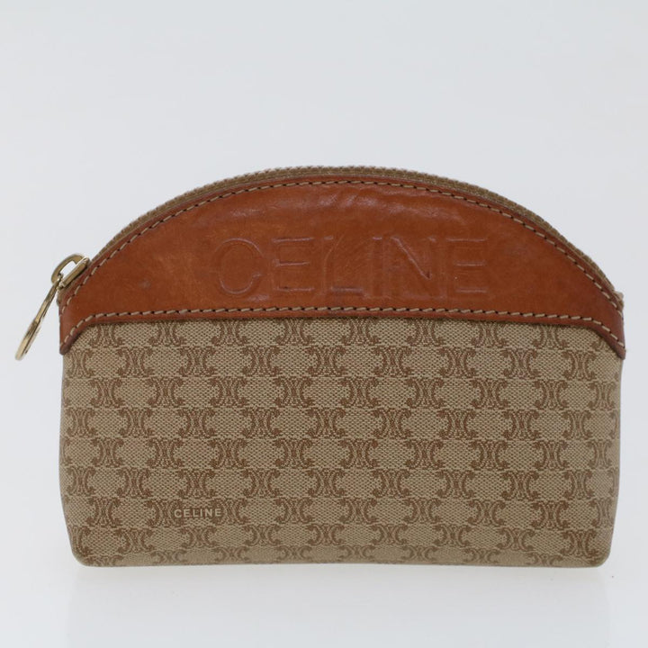 Celine Macadam Canvas Pouch Shoulder Bag 2Set Beige  6571
