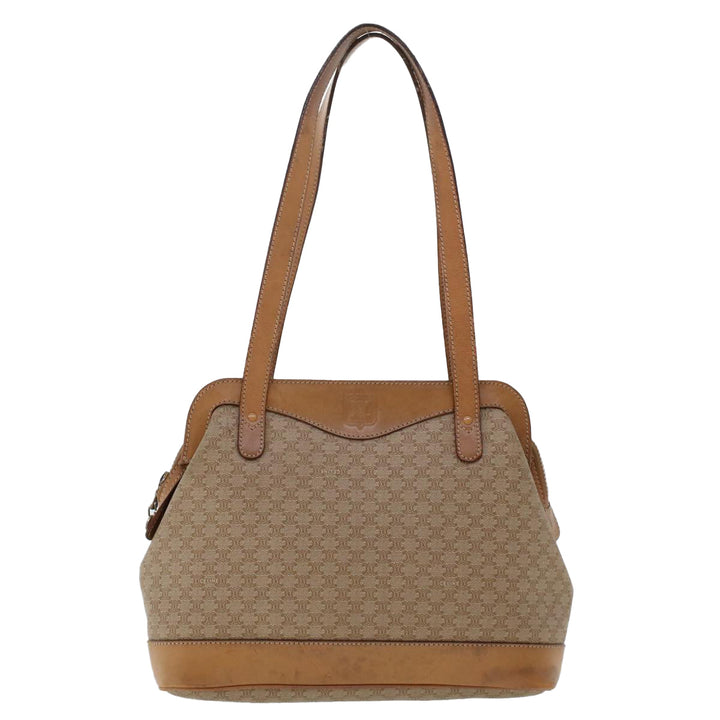 Celine Macadam Canvas Pouch Shoulder Bag 2Set Beige  6571