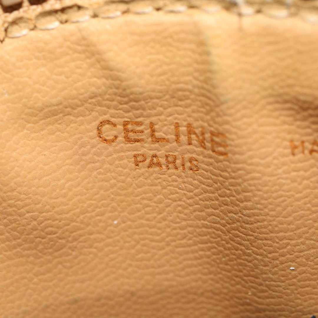 Celine Macadam Canvas Pouch Shoulder Bag 2Set Beige  6571