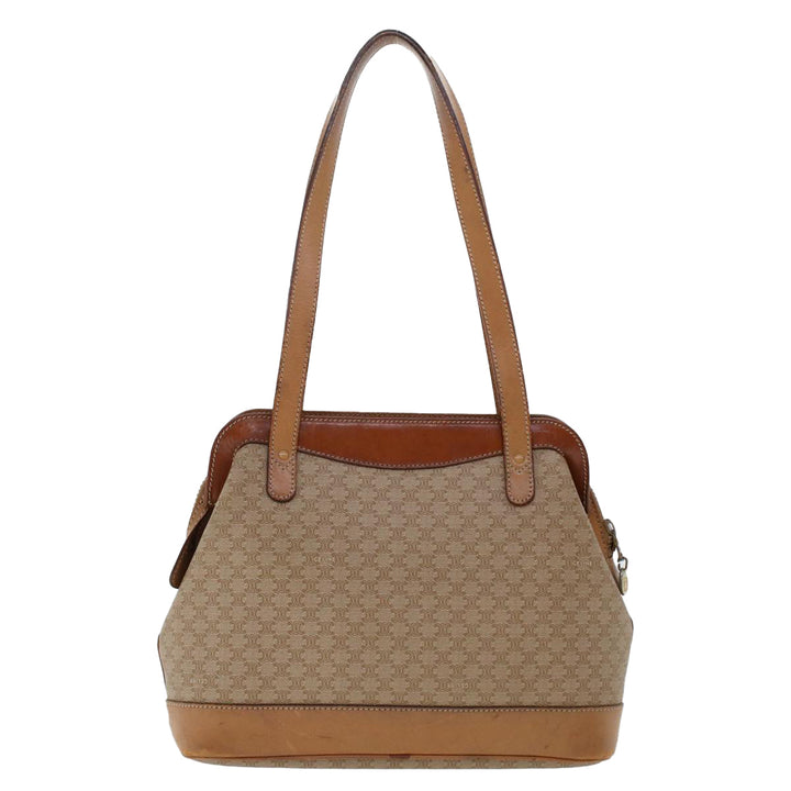 Celine Macadam Canvas Pouch Shoulder Bag 2Set Beige  6571