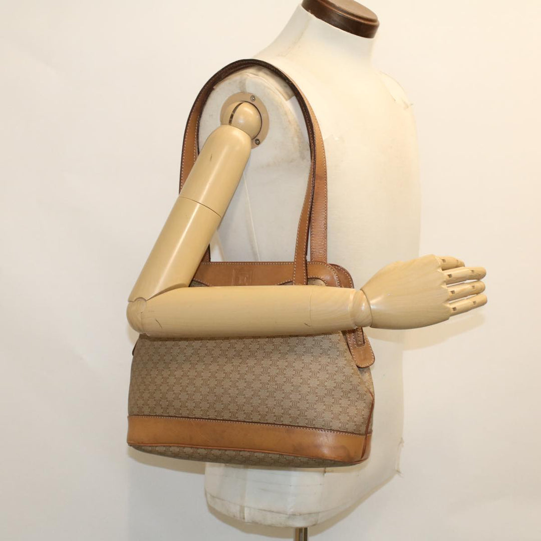 Celine Macadam Canvas Pouch Shoulder Bag 2Set Beige  6571