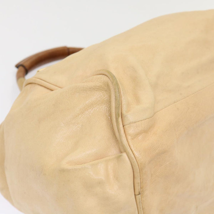 Chloe Hand Bag Leather 2way Shoulder Bag Beige 02-11-50 bs6747