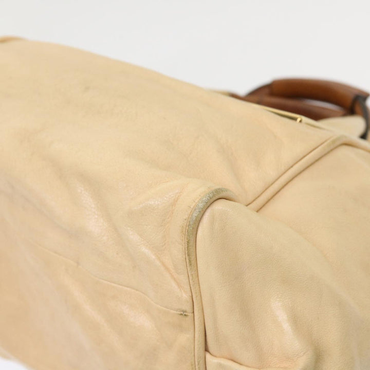 Chloe Hand Bag Leather 2way Shoulder Bag Beige 02-11-50 bs6747