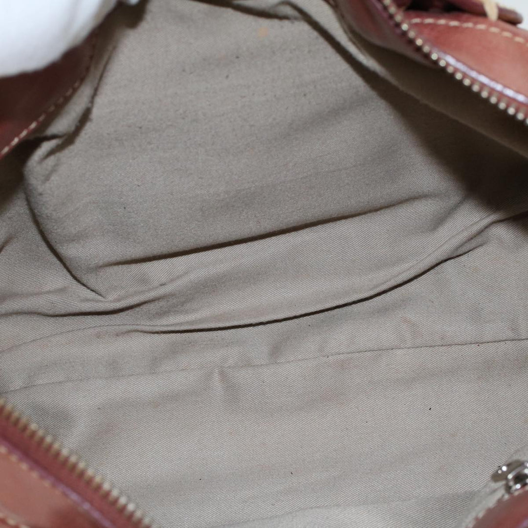 Chloe Hand Bag Leather Brown 02-05-53 bs6748