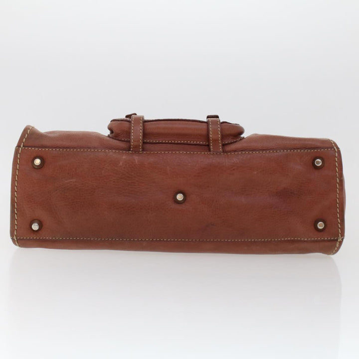 Chloe Hand Bag Leather Brown 02-05-53 bs6748