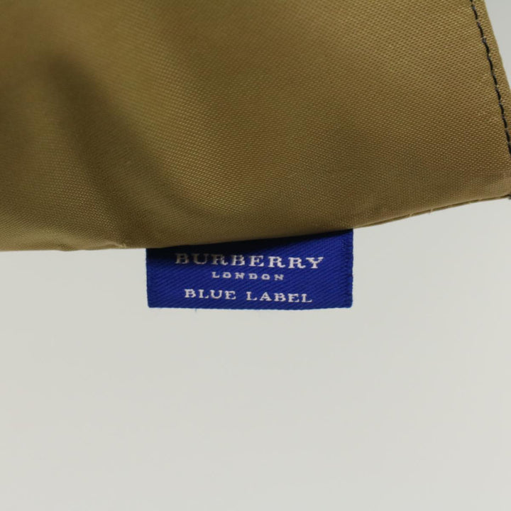 Burberry Blue Label Tote Bag Nylon Beige Auth bs6823