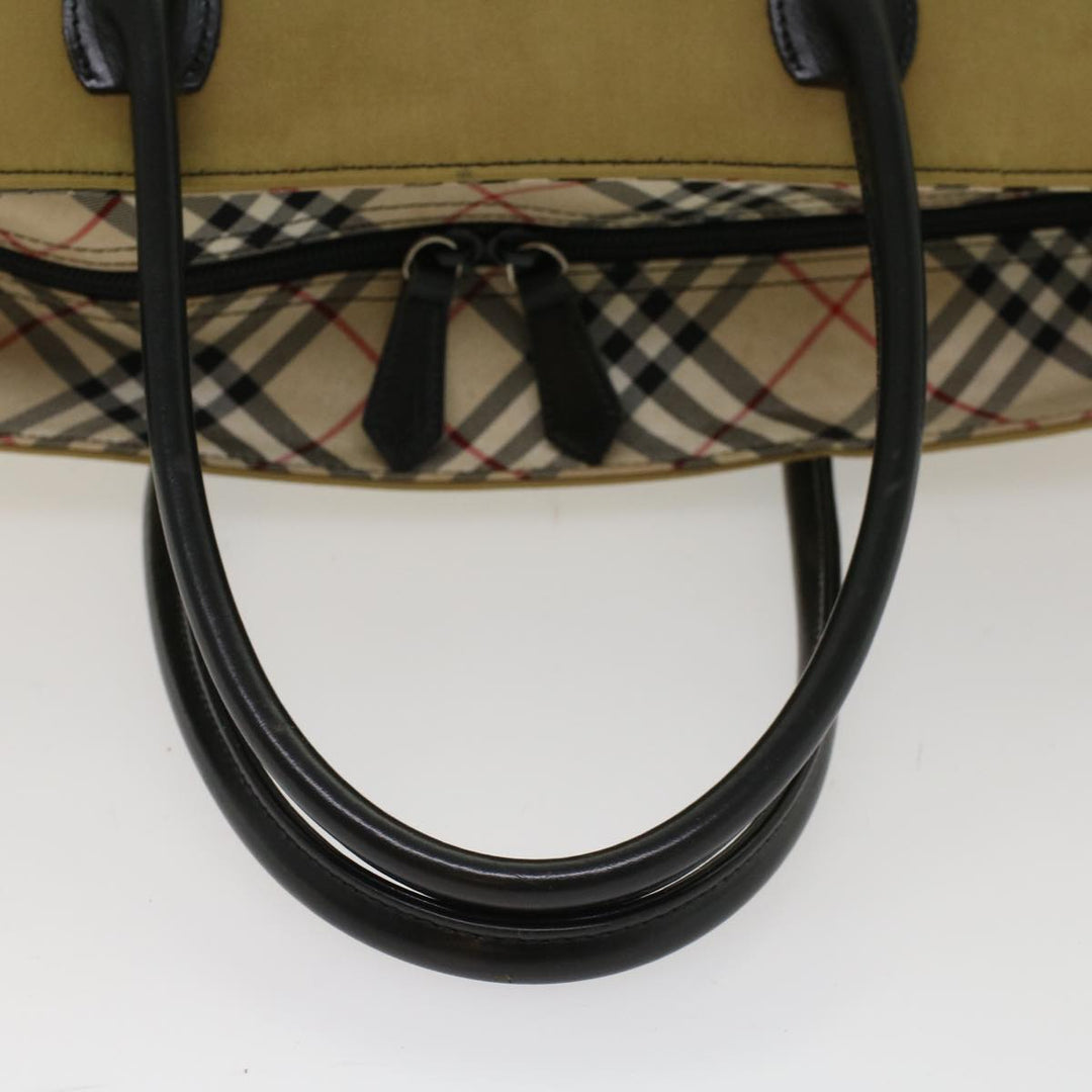Burberry Blue Label Tote Bag Nylon Beige Auth bs6823