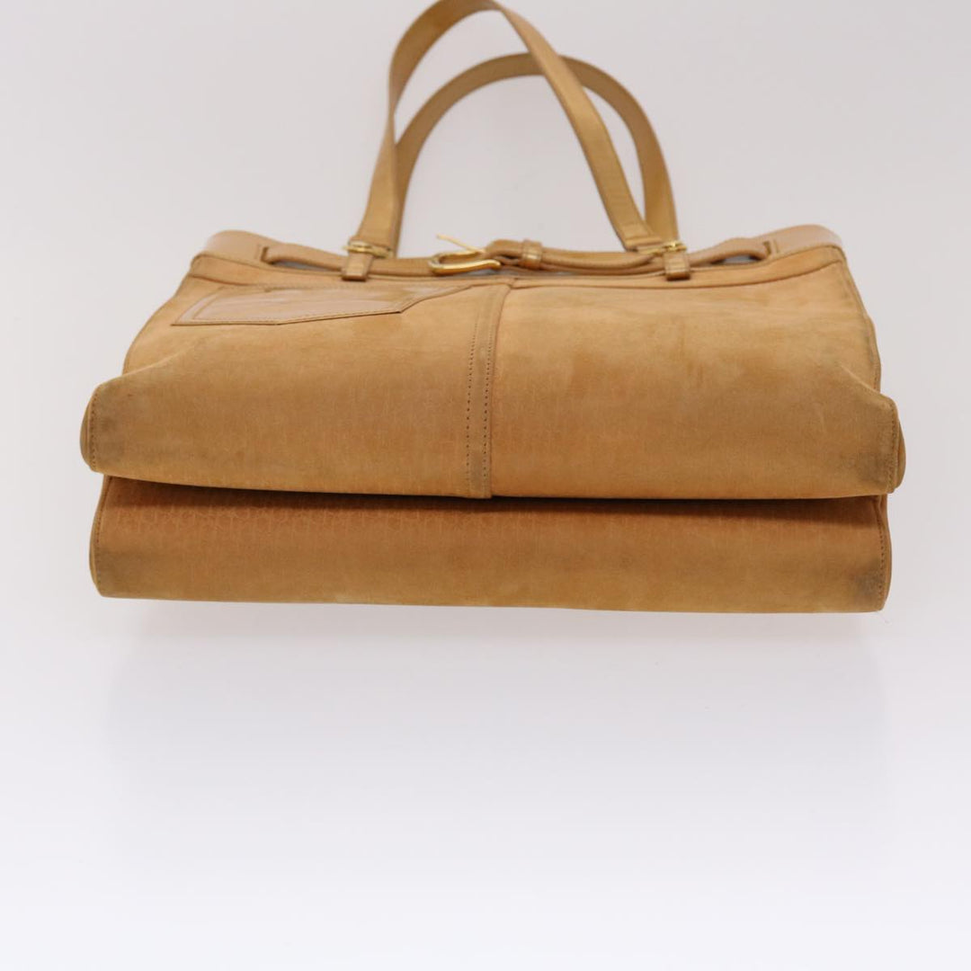 CHRISTIAN Top quality Dior Trotter Canvas Tote Bag Beige Auth bs6841