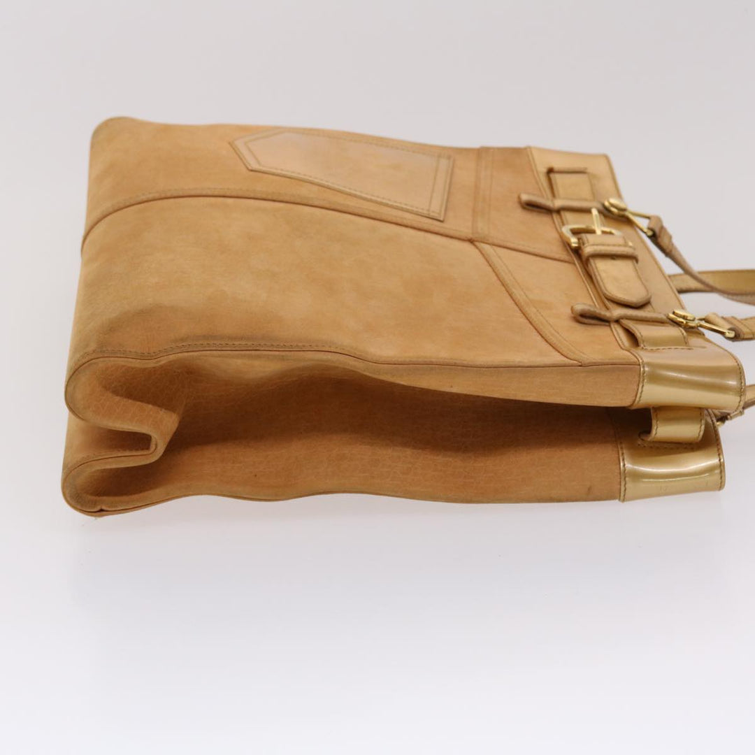 CHRISTIAN Top quality Dior Trotter Canvas Tote Bag Beige Auth bs6841