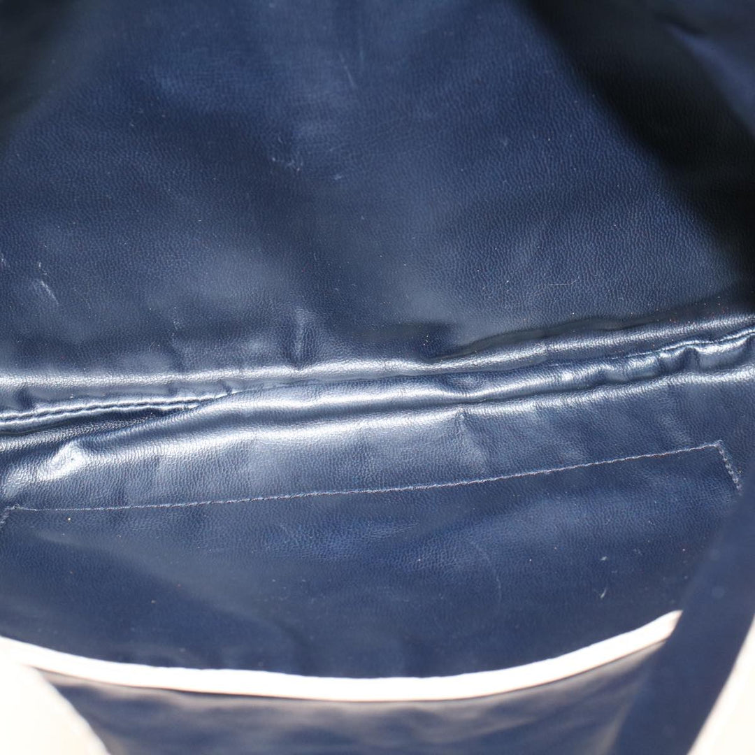 Celine Clutch Bag Leather Navy  6874