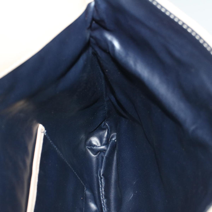 Celine Clutch Bag Leather Navy  6874