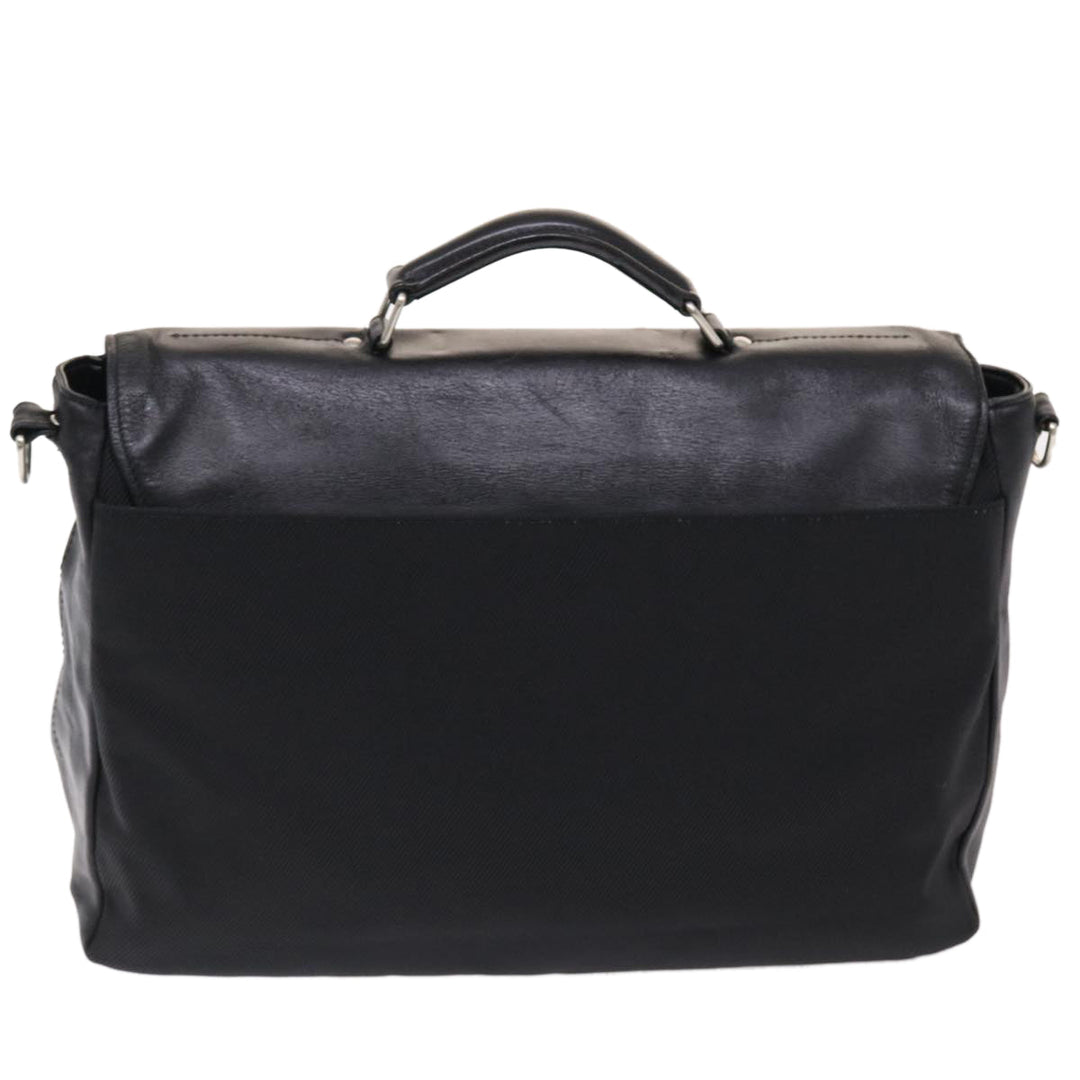 BURBERRY Shoulder Bag Canvas Leather 2way Black Auth bs6876