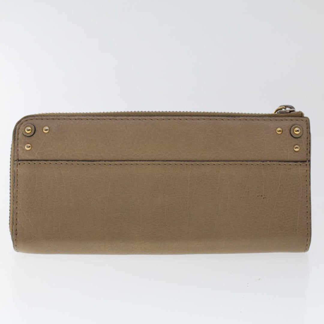 Chloe Wallet Leather 4Set Beige Brown bs7056