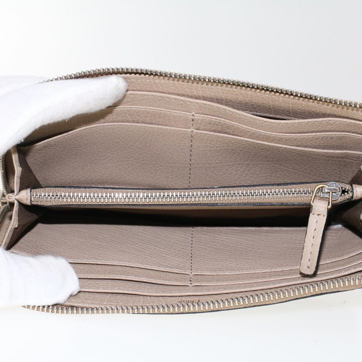 Chloe Wallet Leather 4Set Beige Brown bs7056