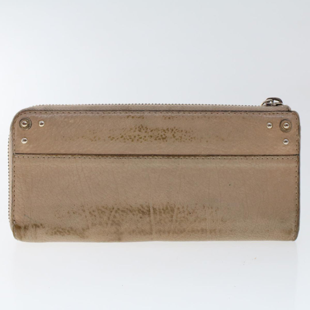 Chloe Wallet Leather 4Set Beige Brown bs7056