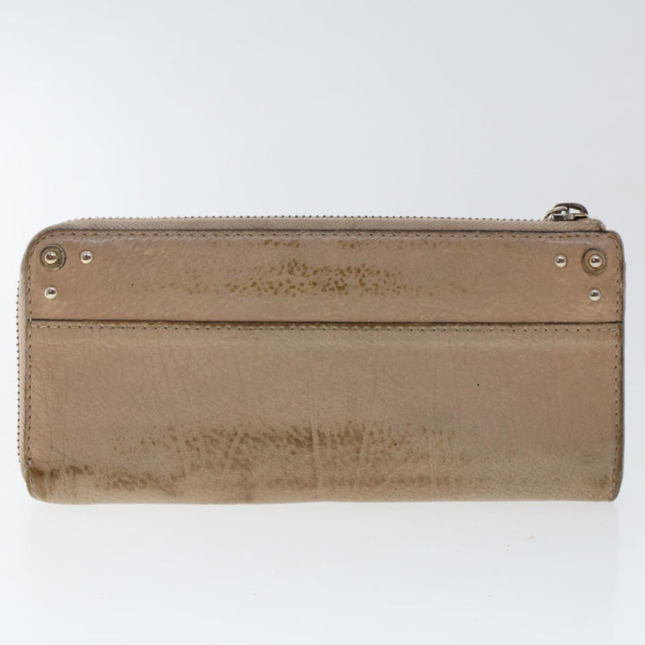 Chloe Wallet Leather 4Set Beige Brown bs7056