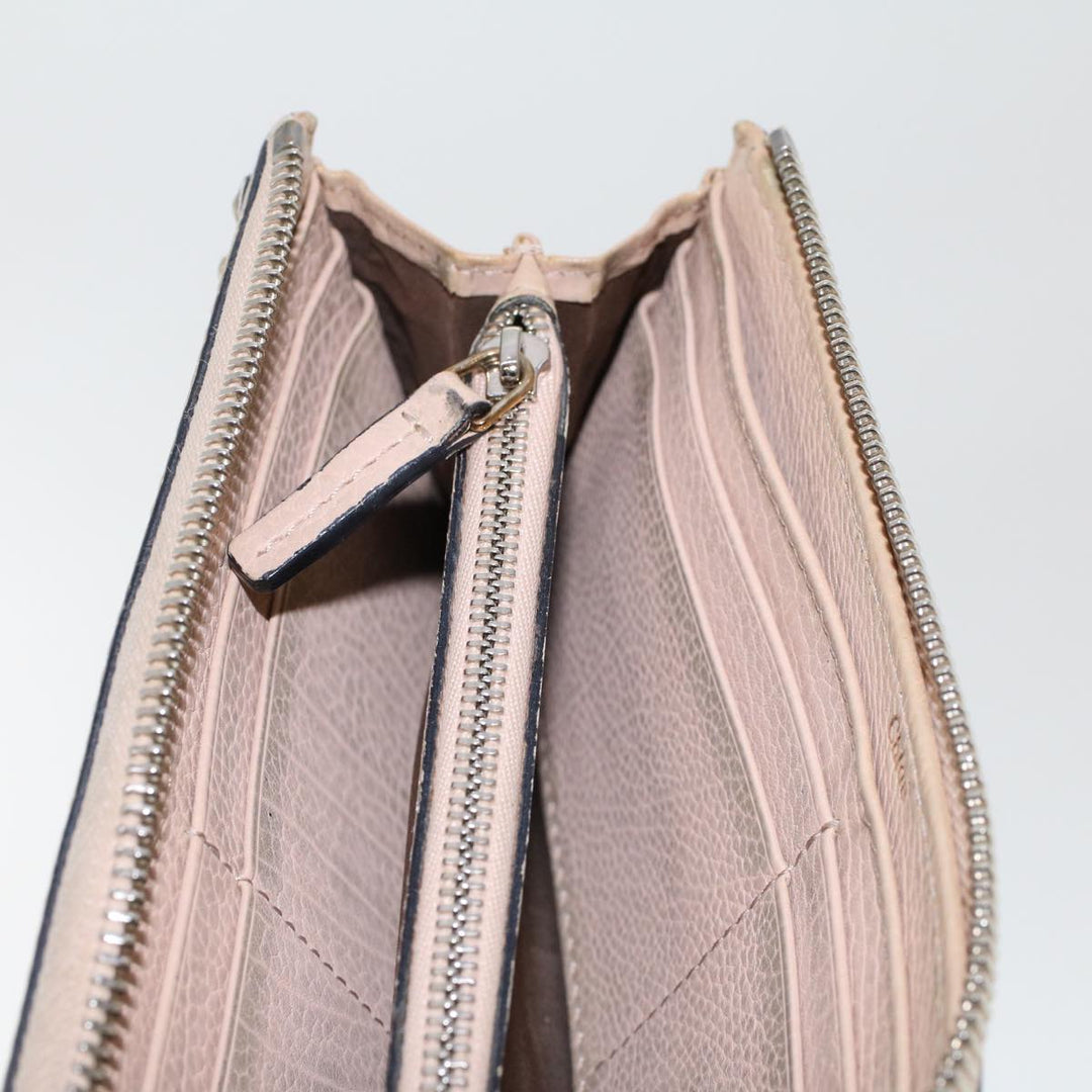 Chloe Wallet Leather 4Set Beige Brown bs7056