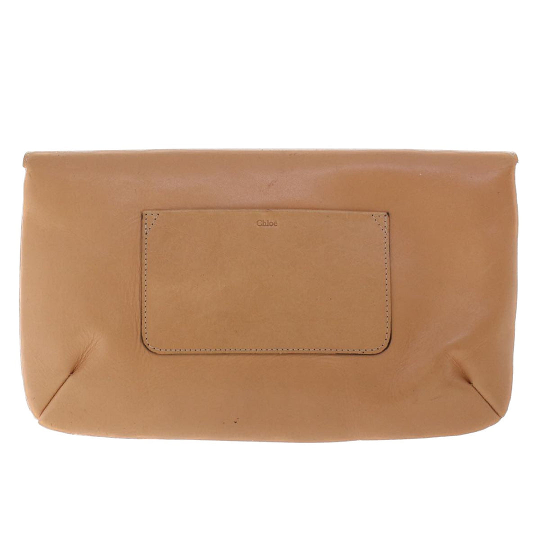 Chloe Wallet Leather 4Set Beige Brown bs7056
