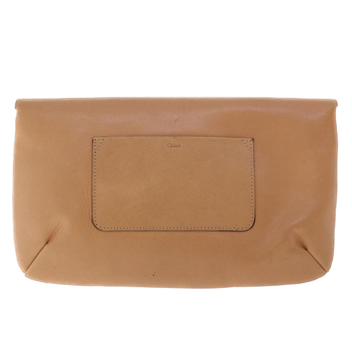 Chloe Wallet Leather 4Set Beige Brown bs7056