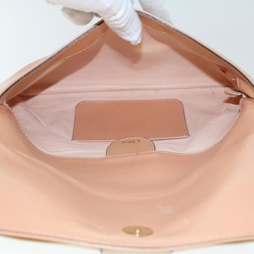 Chloe Wallet Leather 4Set Beige Brown bs7056