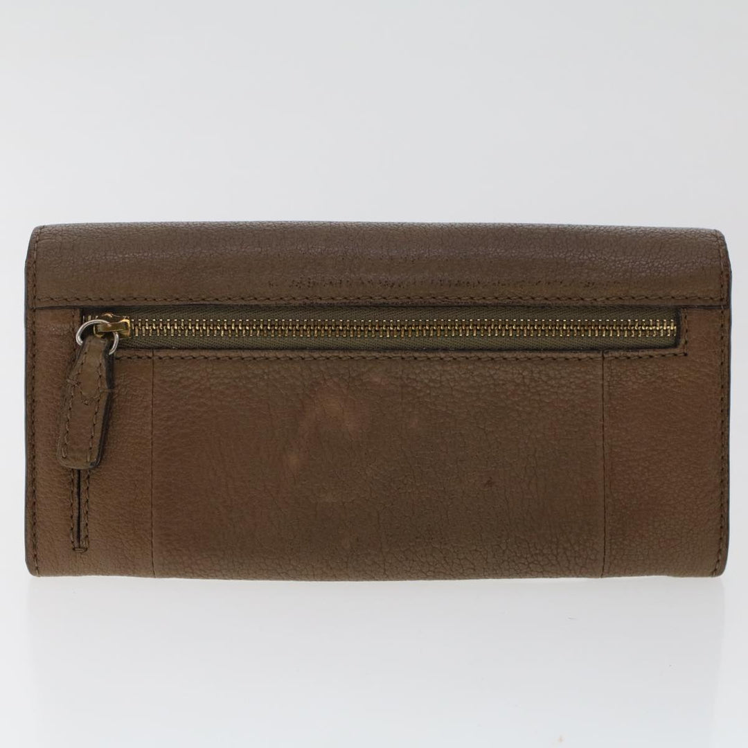Chloe Wallet Leather 4Set Beige Brown bs7056