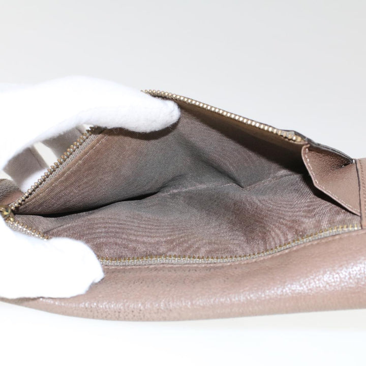 Chloe Wallet Leather 4Set Beige Brown bs7056