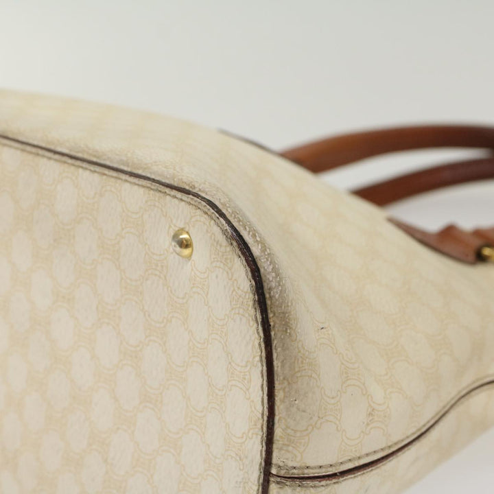 Celine Macadam Canvas Hand Bag PVC Leather Whe  7123