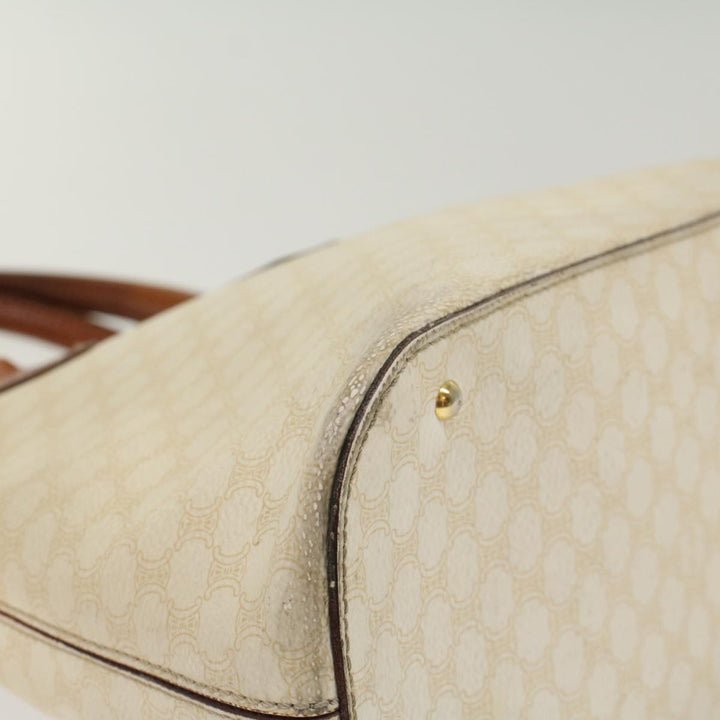 Celine Macadam Canvas Hand Bag PVC Leather Whe  7123