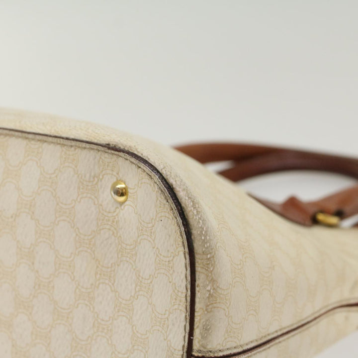 Celine Macadam Canvas Hand Bag PVC Leather Whe  7123
