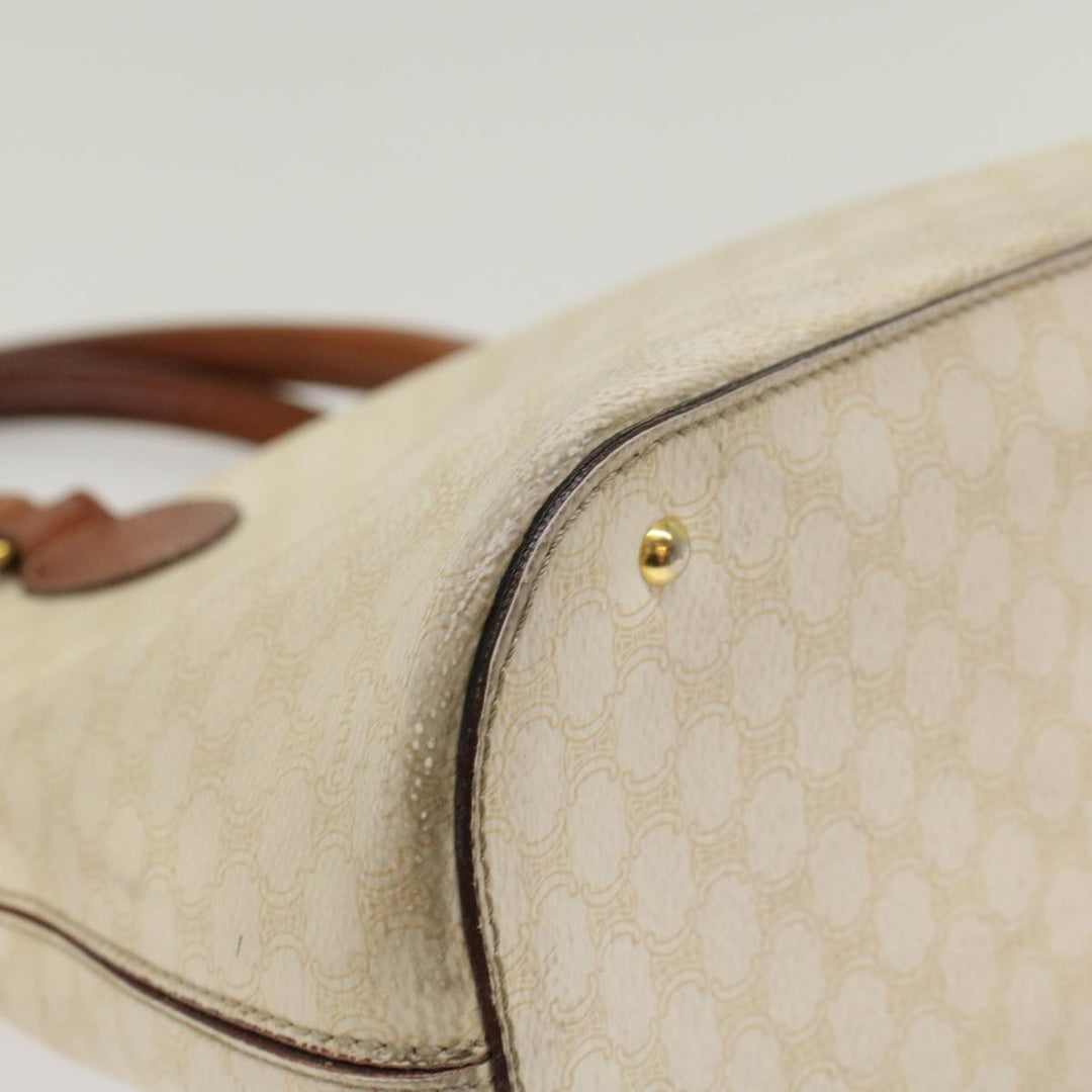 Celine Macadam Canvas Hand Bag PVC Leather Whe  7123